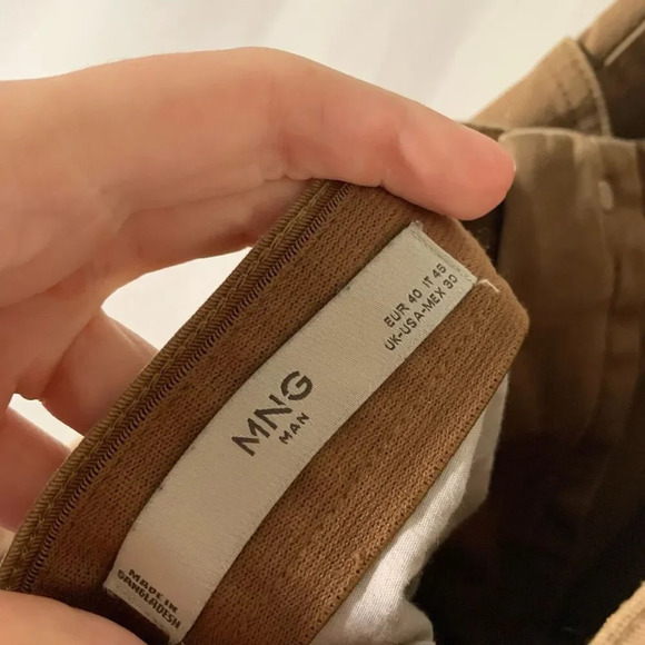 MNG Man Pants Men's 30 Brown Denim Pisa 5 Pocket Cotton Blend Button Zip - Picture 6 of 11